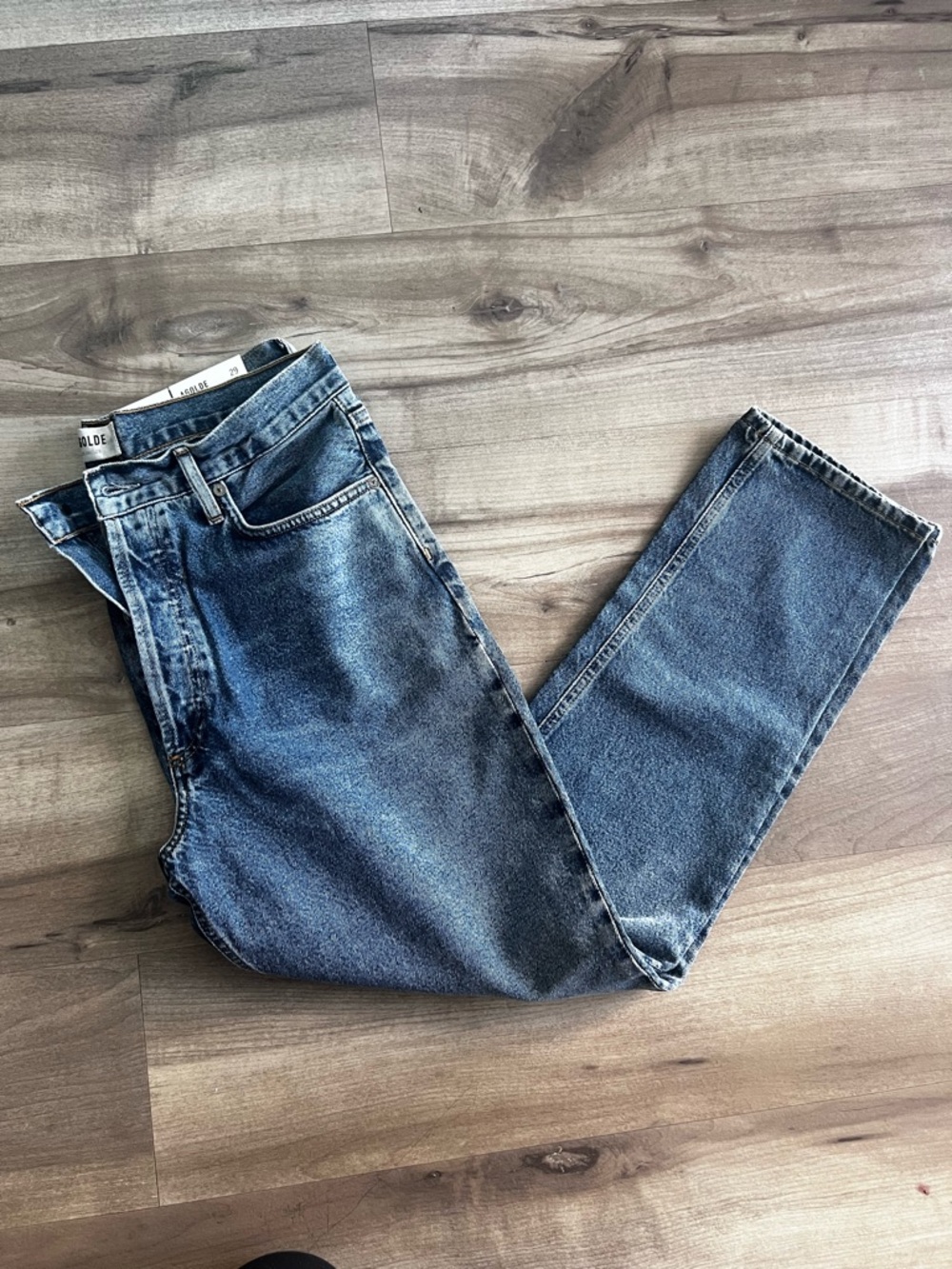Agolde 90’s Washed Blue Straight Jeans Size 29